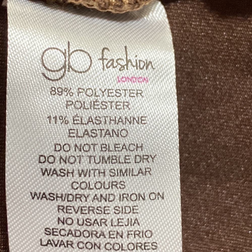Brown Mini Skirt Elastic Waist M - Picture 5 of 6